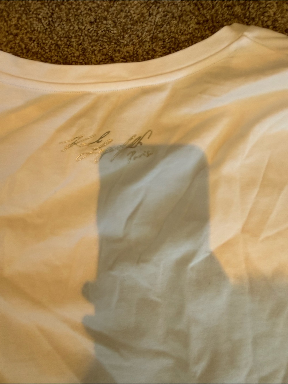 Karl Lagerfeld White Embellished Top Women Size Large - Picture 8 of 8